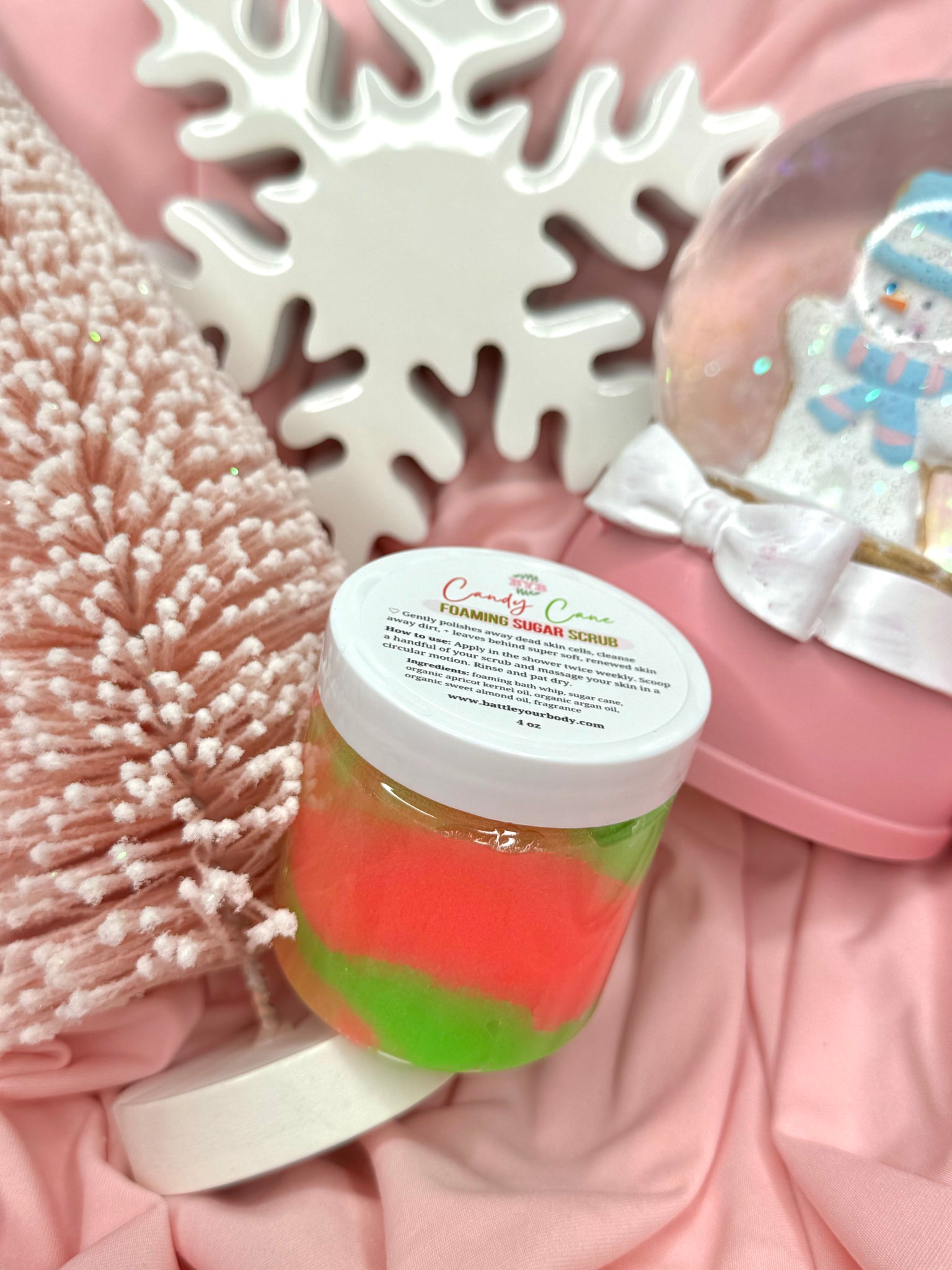 Candy Cane Foaming Sugar Scrub