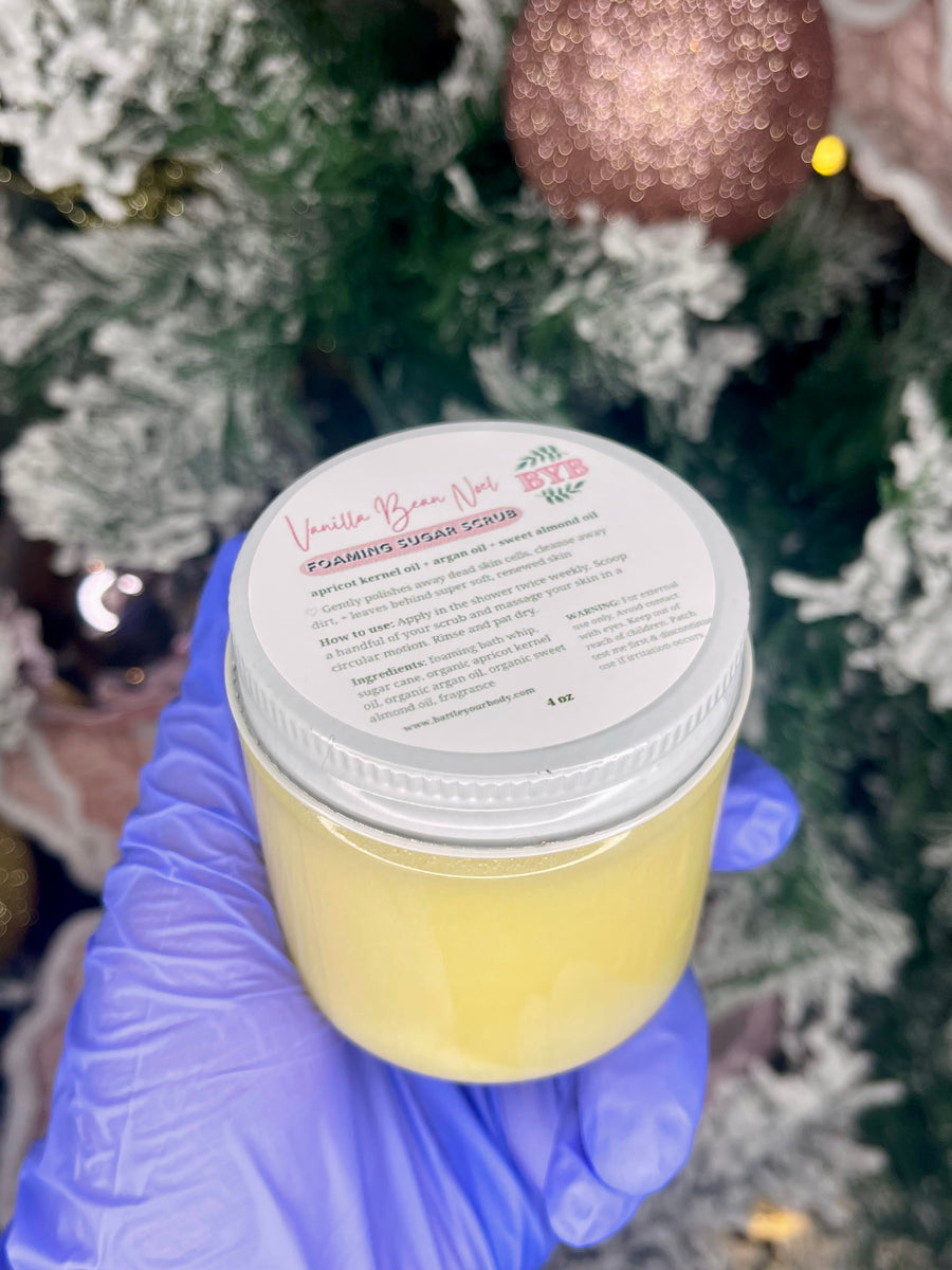 Vanilla Bean Noel Foaming Sugar Scrub – Battle Your Body